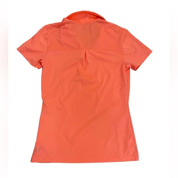 Puma Golf Fitted Athletic Polo Bright Orange Color Size S - Picture 3 of 4